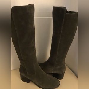 Marc Fisher women dark olive green suede Rela tall knee high boots US 10 Euro 41